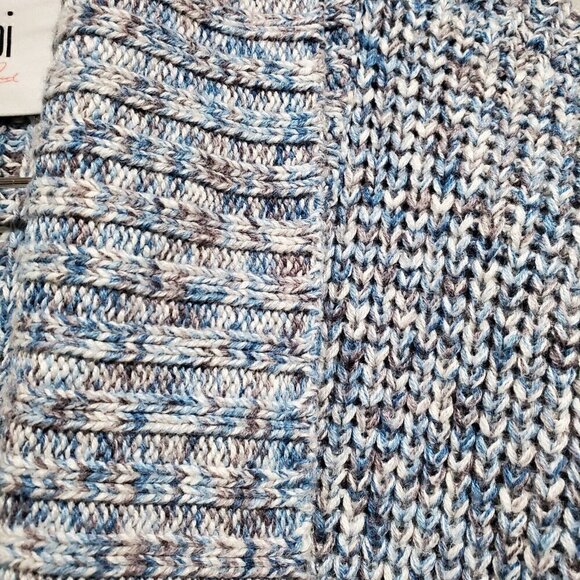CAbi Napa Blue Marled Knit Open Front Long Duster Cardigan Sweater Vest Size S - Picture 9 of 12